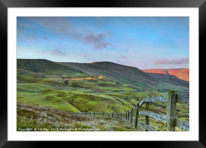 The Great Ridge from Mam Tor Framed Mounted Print by Jim Key
