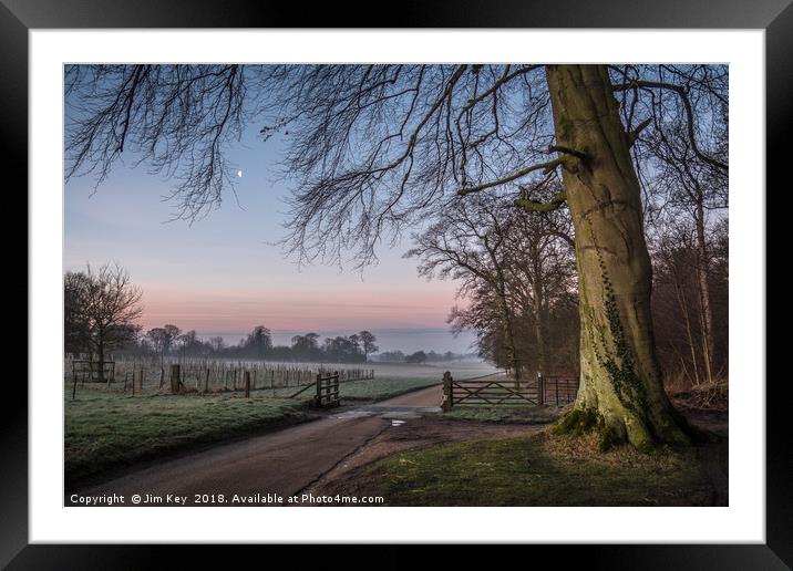 A Winter's Dawn at Felbrigg Hall Framed Mounted Print by Jim Key