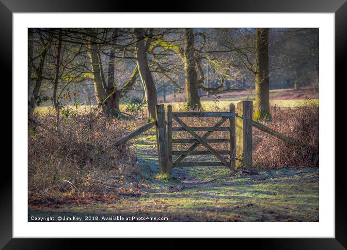 A Gate in the Wood Framed Mounted Print by Jim Key