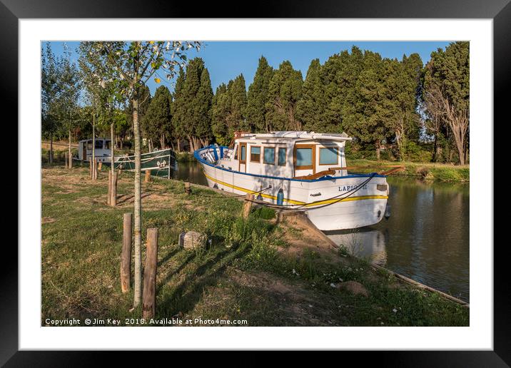 Summer on the Canal du Midi  Framed Mounted Print by Jim Key