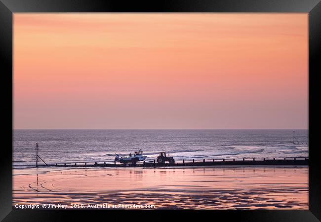 Sunrise Cromer Beach Norfolk Framed Print by Jim Key
