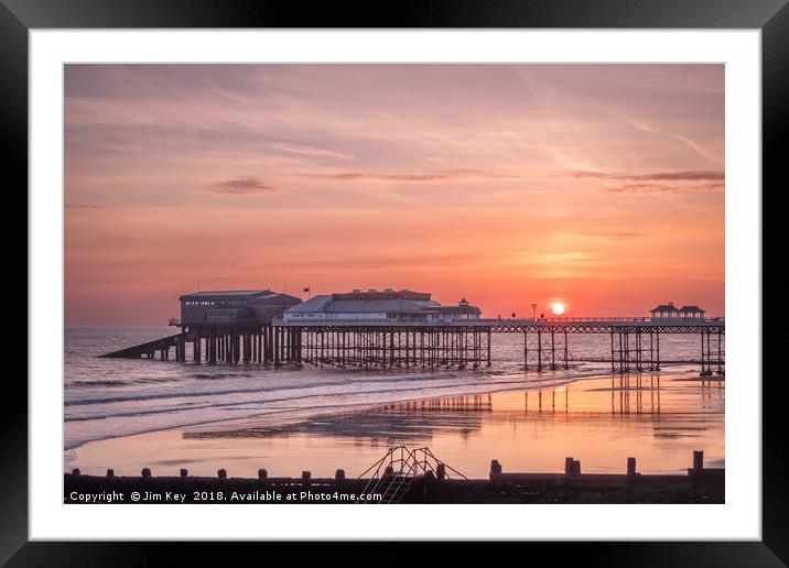 A Glowing Sunrise at Cromer Pier Framed Mounted Print by Jim Key