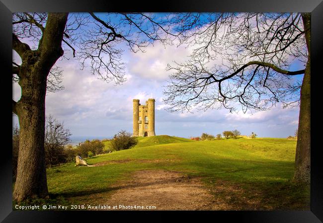 Broadway Tower The Cotswolds Framed Print by Jim Key