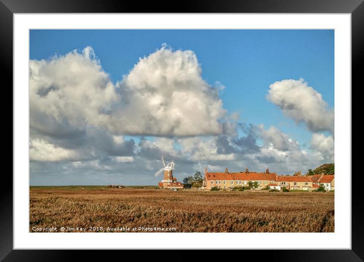 Cley Windmill Standing Proud Framed Mounted Print by Jim Key