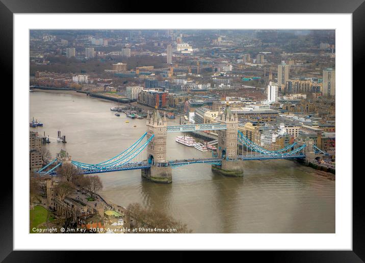 Tower Bridge in the Landscape Framed Mounted Print by Jim Key
