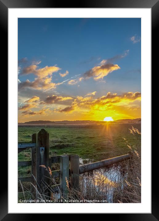 Cley Marshes  Norfolk Framed Mounted Print by Jim Key