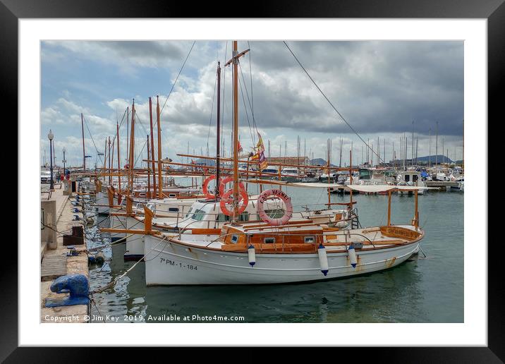 Puerto Pollensa Sailing Marina Framed Mounted Print by Jim Key