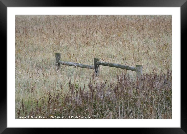 A Reedbed on Salthouse Marsh Framed Mounted Print by Jim Key