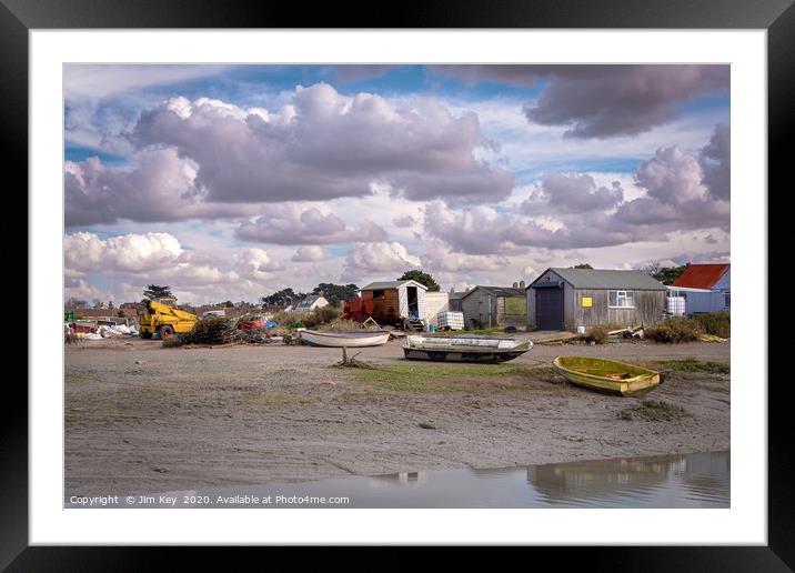 Brancaster Sheds Norfolk Framed Mounted Print by Jim Key