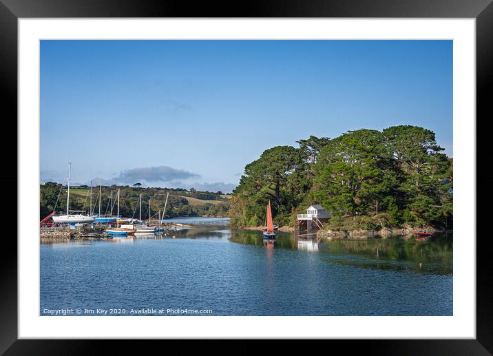 St Just in Roseland Framed Mounted Print by Jim Key