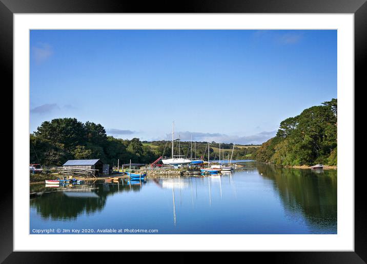 St Just Pool Cornwall Framed Mounted Print by Jim Key