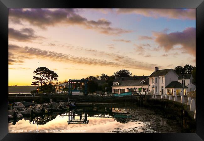 Sunrise Castaways Mylor Yacht Harbour Cornwall  Framed Print by Jim Key