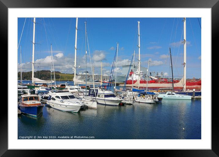 Falmouth Harbour Framed Mounted Print by Jim Key