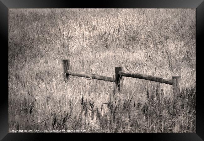 Salthouse Marsh Norfolk Sepia Framed Print by Jim Key