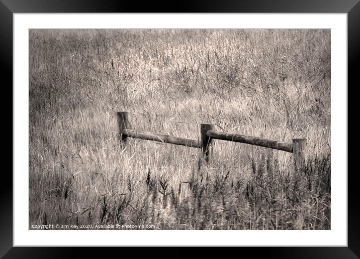 Salthouse Marsh Norfolk Sepia Framed Mounted Print by Jim Key