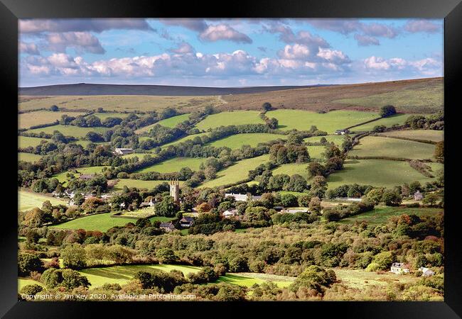  Widecombe in the Moor Framed Print by Jim Key