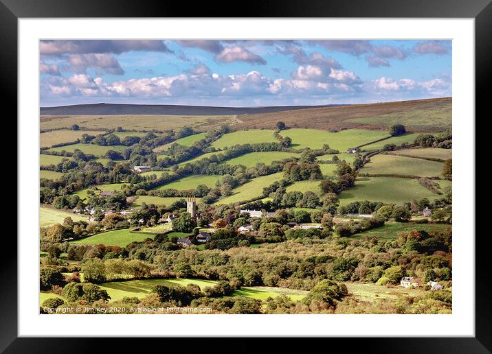  Widecombe in the Moor Framed Mounted Print by Jim Key