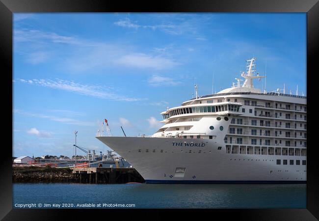 The World Cruise Ship Framed Print by Jim Key