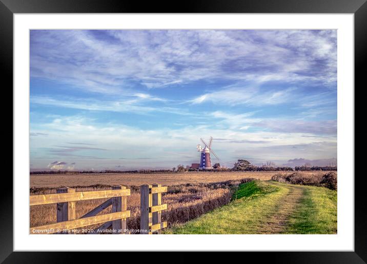 Tower Windmill Norfolk Framed Mounted Print by Jim Key