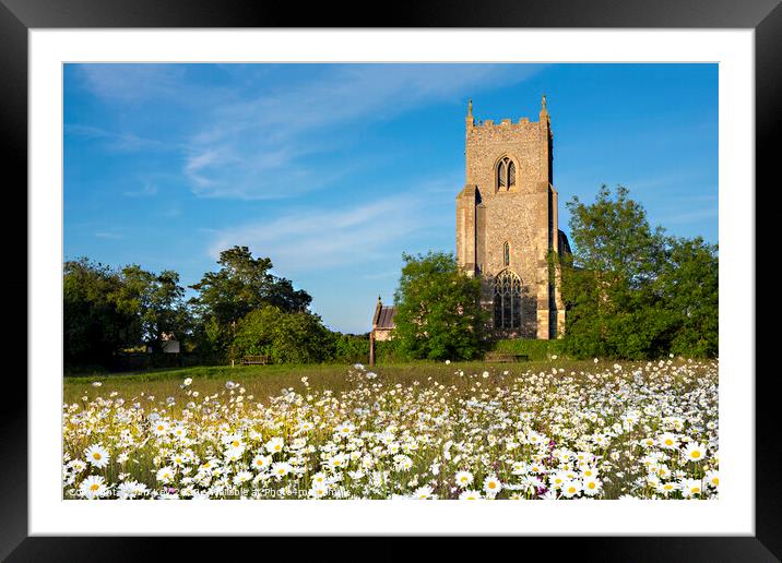 St Mary Wiveton Norfolk Framed Mounted Print by Jim Key