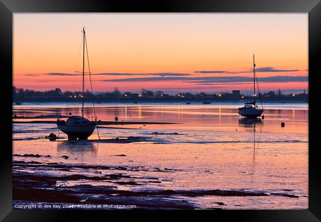 Heybridge Basin Essex Sunrise Framed Print by Jim Key