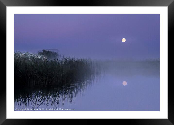 Moon River Reflection Framed Mounted Print by Jim Key