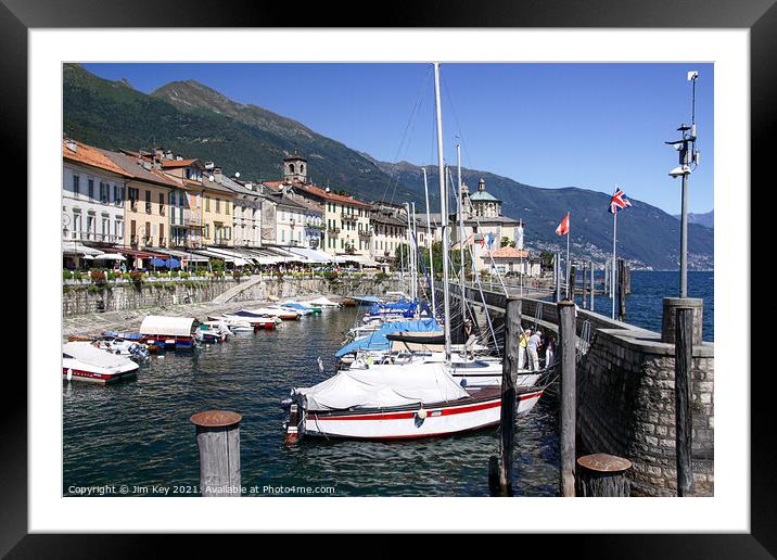 Ascona Lake Maggiore Italy Framed Mounted Print by Jim Key