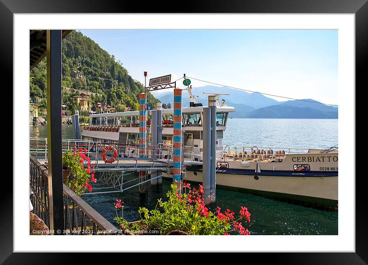 Cannero Riviera Lake Maggiore Italy Framed Mounted Print by Jim Key