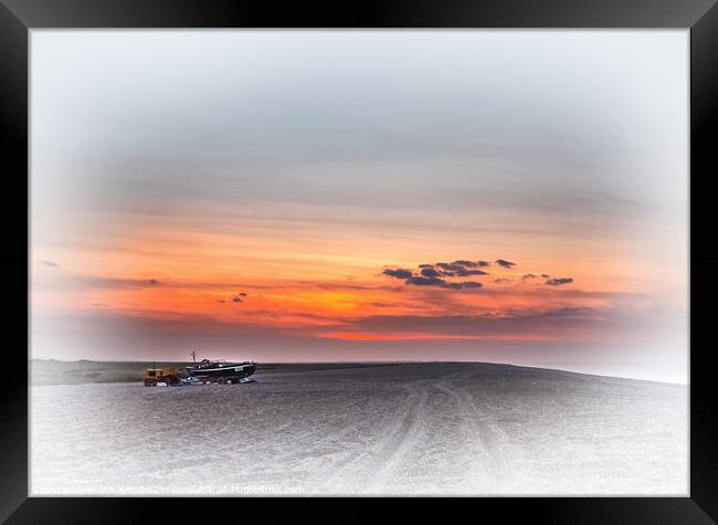 Sunset Weybourne Beach North Norfolk Framed Print by Jim Key