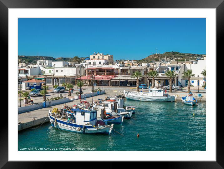 Kardamena Town Kos Greece Framed Mounted Print by Jim Key