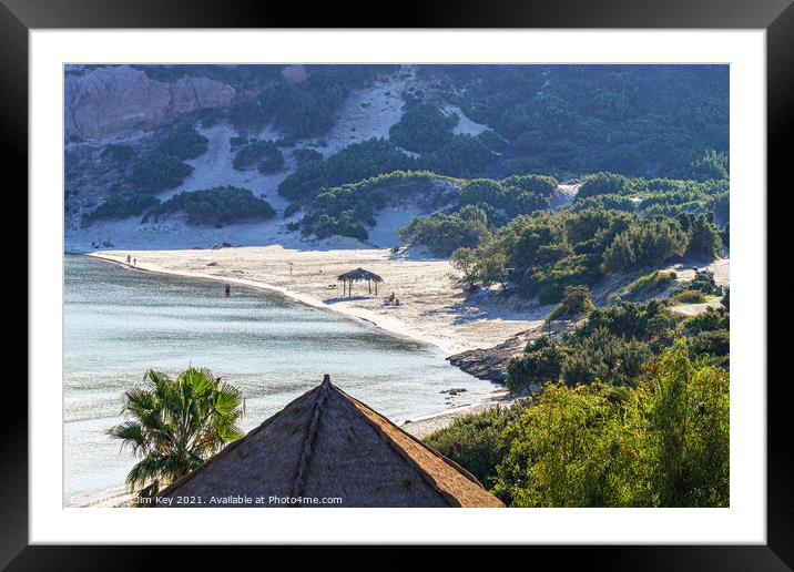 Paradise Beach Kos Greece Framed Mounted Print by Jim Key