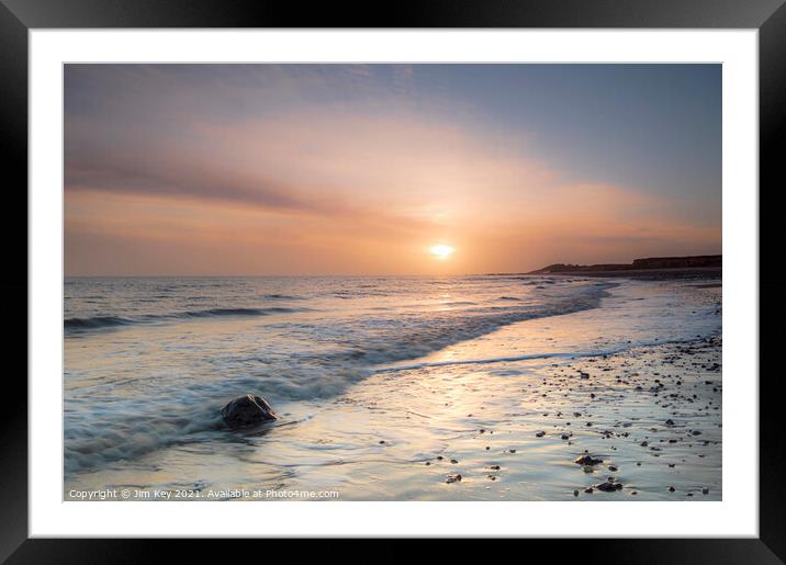 Happisburgh Beach Sunrise Norfolk Framed Mounted Print by Jim Key