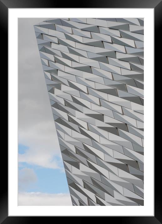 Titanic Building (vertical perspective) Framed Mounted Print by Helen Davies