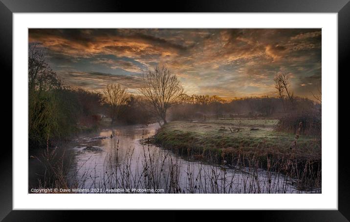 As the Mist clears and the sun rises Framed Mounted Print by Dave Williams