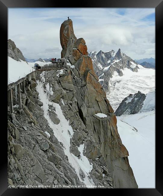 Aiguille du Midi, French Alps Framed Print by Dave Williams