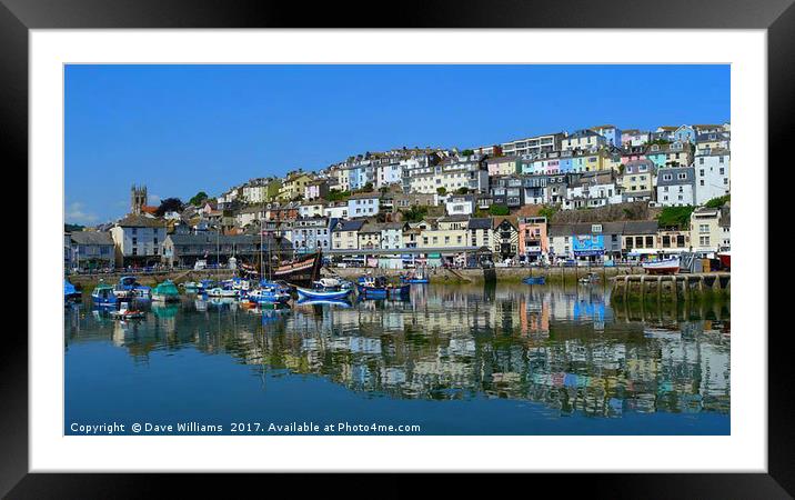 Harbour Reflections Framed Mounted Print by Dave Williams