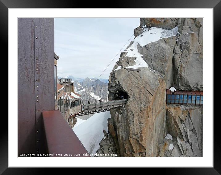 Puente en Aiguille du Midi Framed Mounted Print by Dave Williams