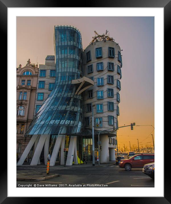 The Dancing House, Prague Framed Mounted Print by Dave Williams