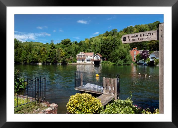 Life on the Thames Path at Henley-on-Thames Framed Mounted Print by Dave Williams