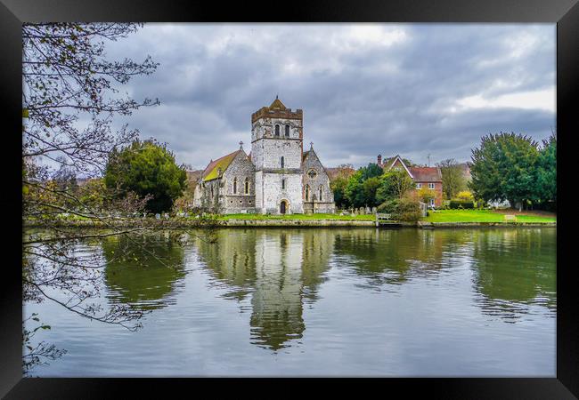 The Ancient All Saints Church at Bisham Framed Print by Dave Williams
