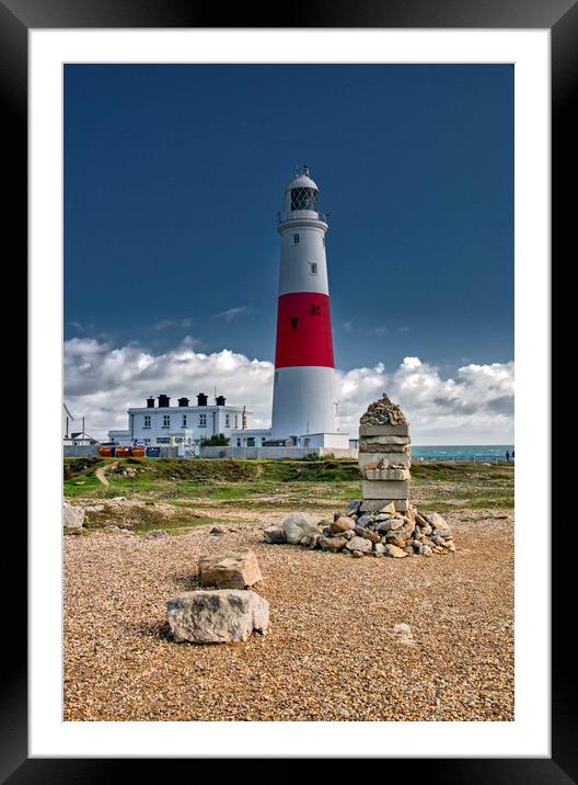 Portland Bill Lighthouse Framed Mounted Print by Dave Williams