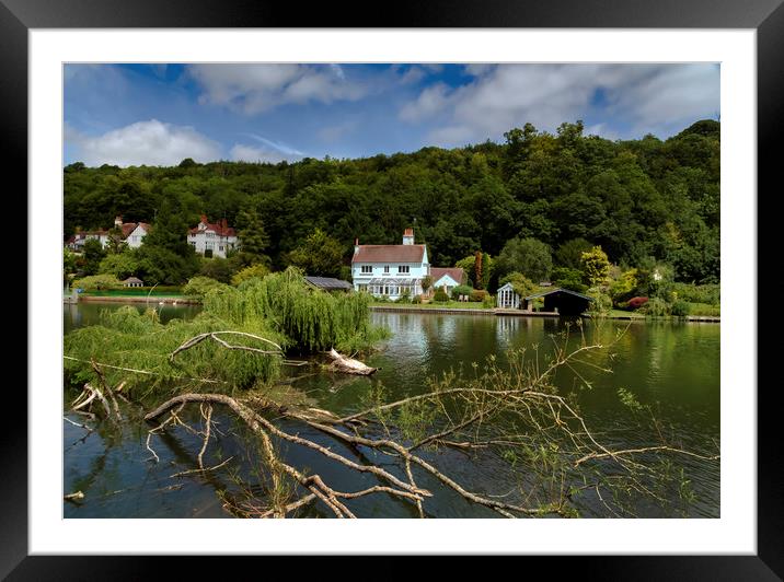 Living on the Thames Path at Henley on Thames Framed Mounted Print by Dave Williams