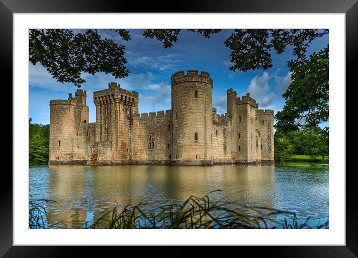 Bodiam Castle in East Sussex Framed Mounted Print by Dave Williams