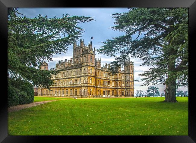 Downton Abbey - Highclere Castle Framed Print by Dave Williams