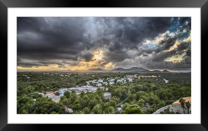 Biblical Storm in Majorca 2018 Framed Mounted Print by Dave Williams
