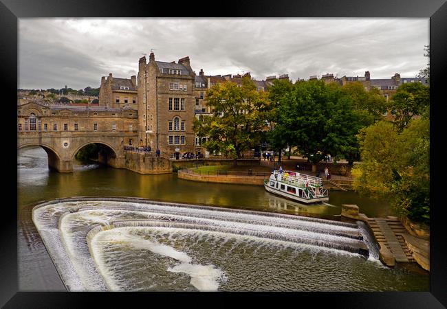 Pulteney Weir Bath Framed Print by Dave Williams