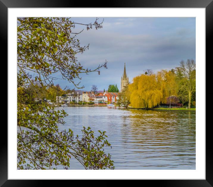 Walking the Thames Path at Marlow Framed Mounted Print by Dave Williams