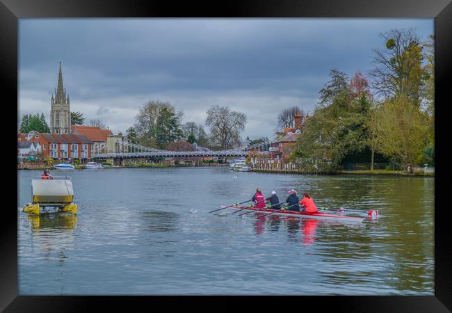 River Thames Training Framed Print by Dave Williams