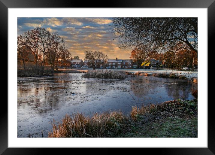 A Cold Winters Day in Yateley Framed Mounted Print by Dave Williams