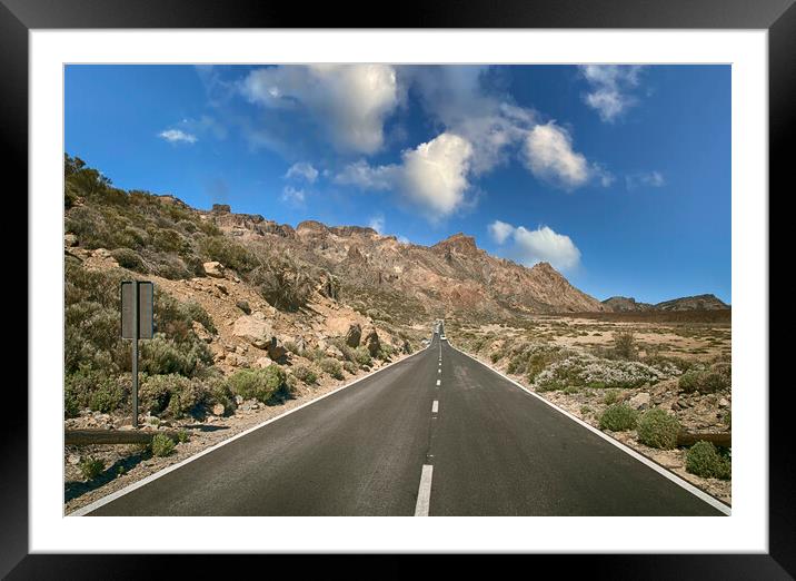 Taking The Long Road Framed Mounted Print by Dave Williams